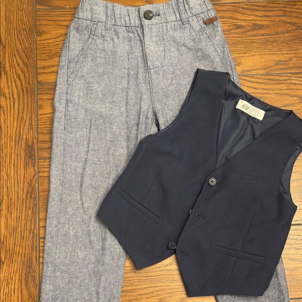 H&M Navy Pants and Navy Vest Set